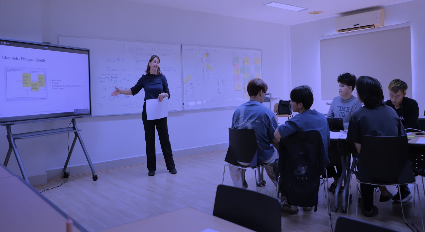 Students learning in class at SIT